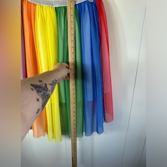 Rainbow Women’s Tulle High Low Adult Skirt Size Small - Picture 6 of 9